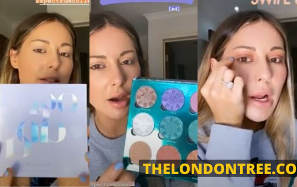 Louise Thompson Shows Off Her Oceana Palette Makeup By Spectrum