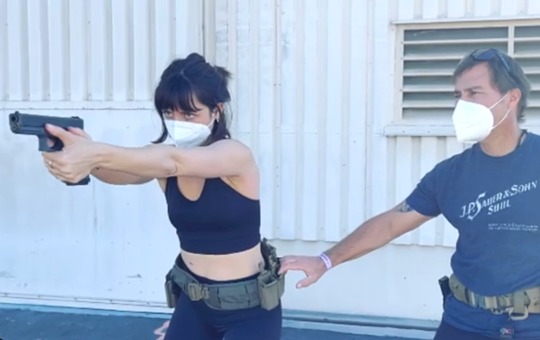 Ana De Armas Shows Off Her Gun Skills