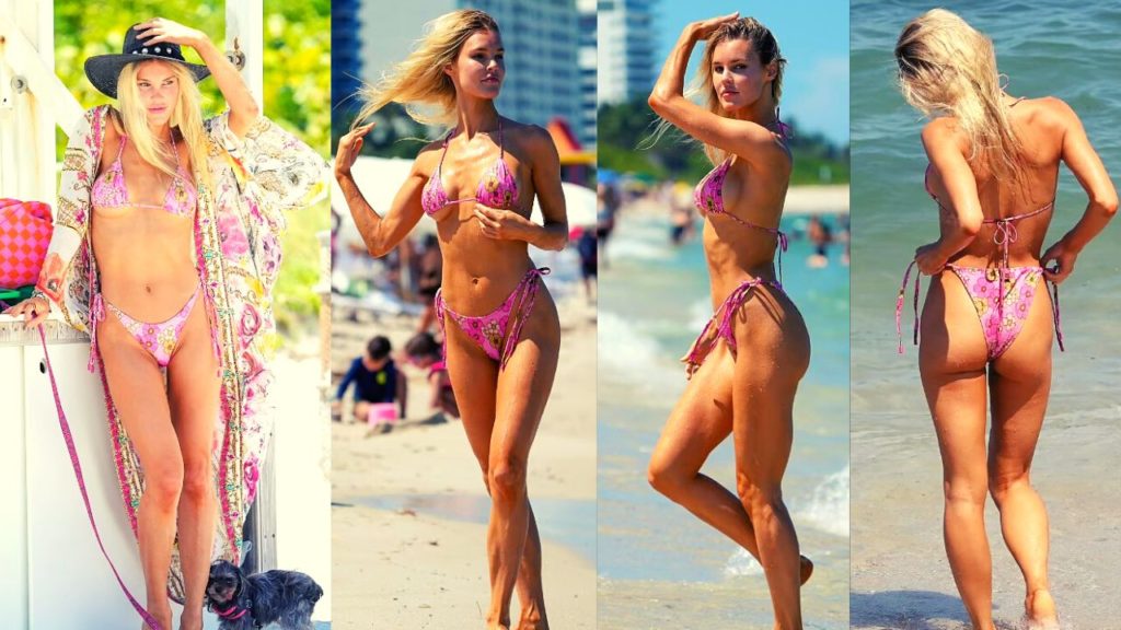 Joy Corrigan's String Bikini Fun In Miami